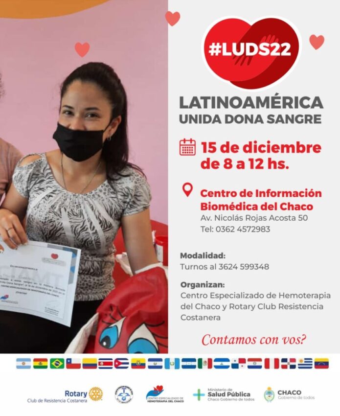 El Chaco se suma a la colecta Latinoam rica unida dona sangre