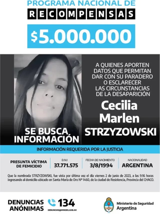 Recompensa Cecilia Strzyzowski