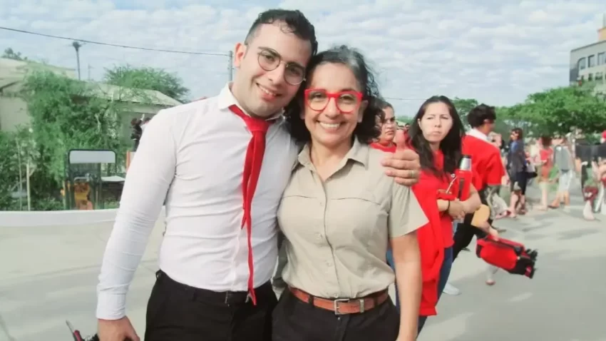 Marcela Acuña y César Sena