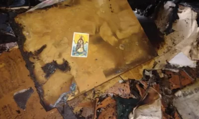 Se incendió una casa en Rosario y lo único que se salvó fue la estampita de la Virgen María