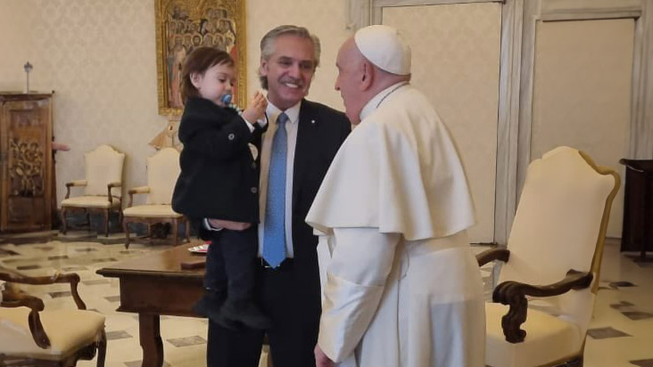 El papa Francisco recibió a Alberto Fernández en el Vaticano
