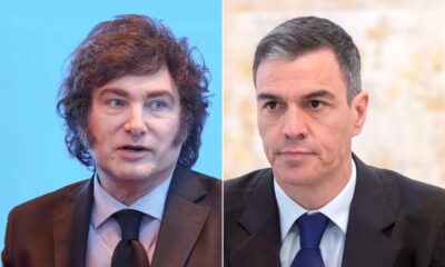 Javier Milei y Pedro Sánchez