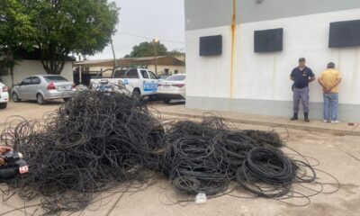 Resistencia: la Policía desmanteló un depósito clandestino de cables robados