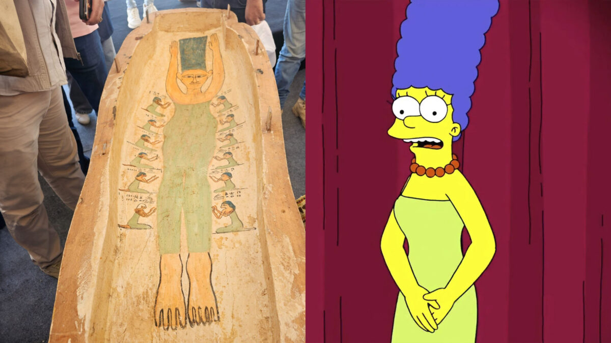 Encontraron un sarcófago egipcio de hace 3.500 años. Pero no esperaban que tuviera grabada a... Marge Simpson