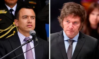 El presidente de Ecuador criticó a Milei: "Parece muy engreído, lo cual, en realidad, es muy argentino”.