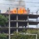 Se incendió la terraza de un edificio en construcción abandonado en Resistencia