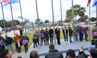 Con el izamiento de banderas, inició la Bienal Internacional de Esculturas 2024