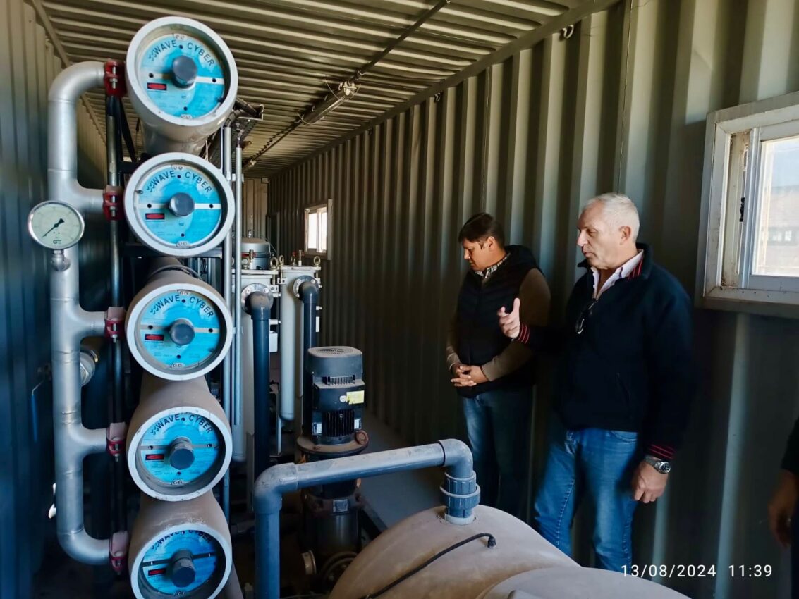 Sameep trabaja en la ampliación del suministro de agua potable en el paraje El Palmar