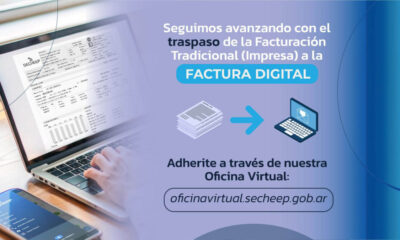 Desde Secheep recuerdan como adherirse de manera online a la factura digital