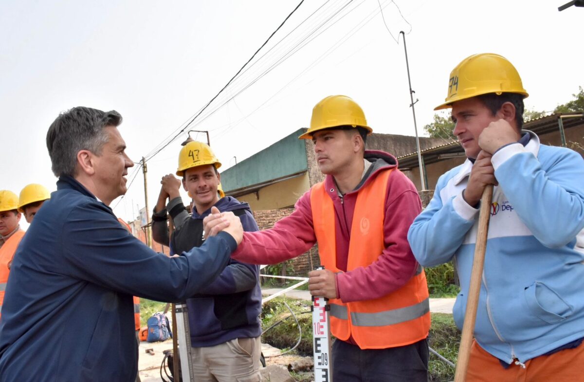 Se reactivó la obra de pavimentación de avenida Edison