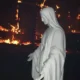 Incendios en Córdoba: una imagen de la Virgen María quedó intacta pese al avance de las llamas