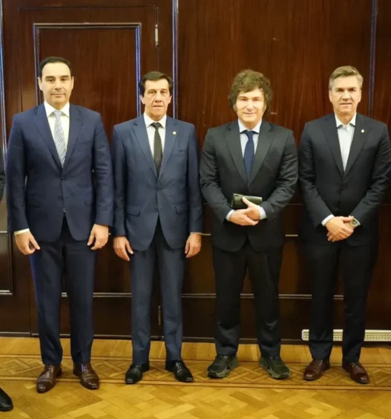 Con Leandro Zdero presente, Javier Milei recibió en una reunión a gobernadores del radicalismo
