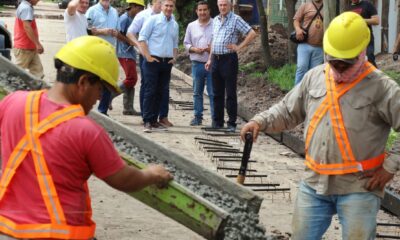 Zdero y Nikisch recorrieron obras de pavimentación en Villa San Martín