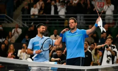 Del Potro le ganó a Djokovic y emocionó al público en su despedida del tenis