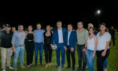 Zdero inauguró la iluminación artificial en el Club Social y Deportivo Municipal Roca