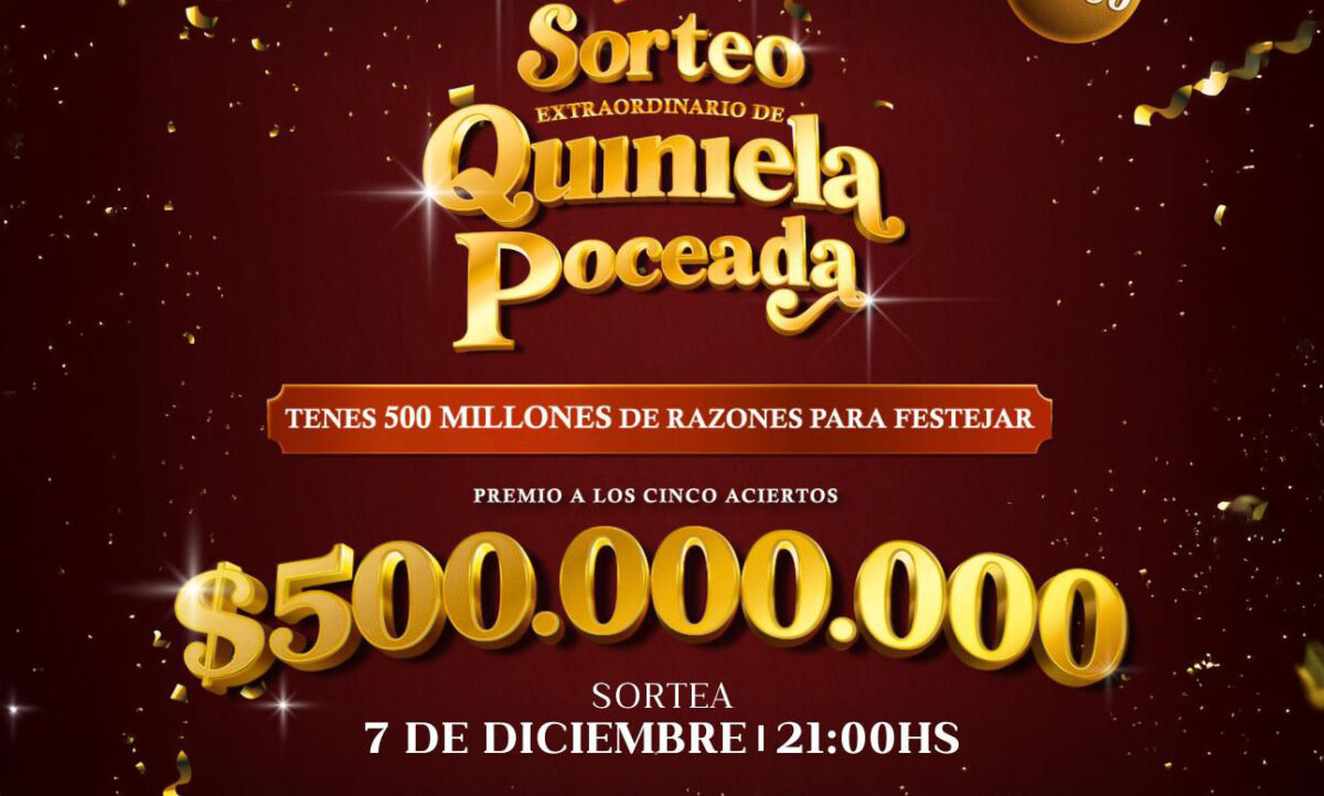 Gran expectativa con la Poceada de $500 millones que se juega este sábado