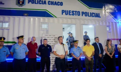 Zdero inauguró un destacamento policial y un Centro de Monitoreo en el Parque de la Democracia