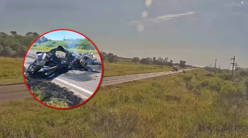 Accidente fatal en Ruta 16: Se conoció el video del impactante choque de frente entre un auto y un camión