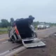 Accidente en ruta 11: volcó una camioneta en la que viajaban cinco personas