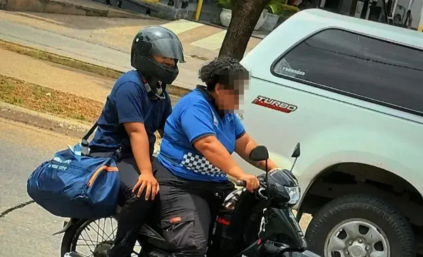 Resistencia: separaron del cargo a una agente de tránsito que circulaba sin casco