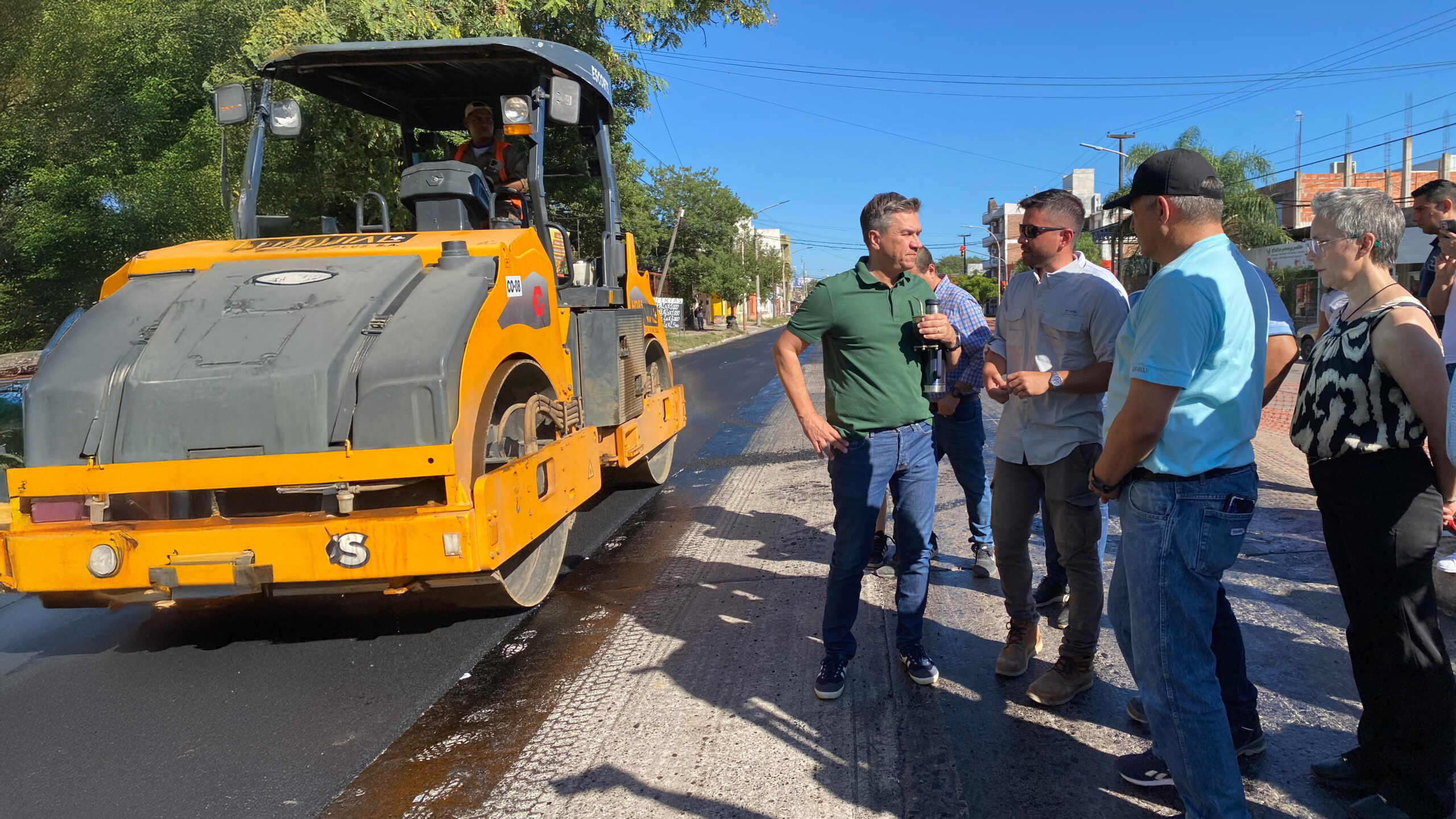 Zdero supervisó los avances en la repavimentación de la avenida 9 e Julio