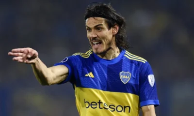 Mala noticia para Boca: Edinson Cavani tiene una lesión en la espalda y se perderá el debut en la Libertadores