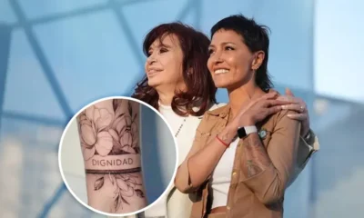 Mayra Mendoza se tatuó una tobillera con la palabra "dignidad" en respaldo a Cristina Kirchner