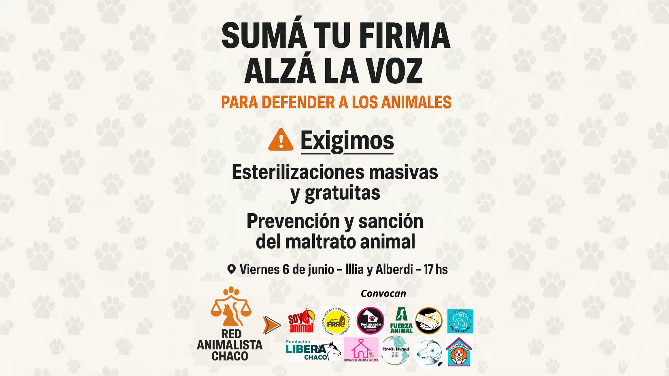La Red Animalista Chaco convoca a su primera jornada pública este 6 de junio en defensa de los animales 38 La Red Animalista Chaco convoca a su primera jornada pública este 6 de junio en defensa de los animales