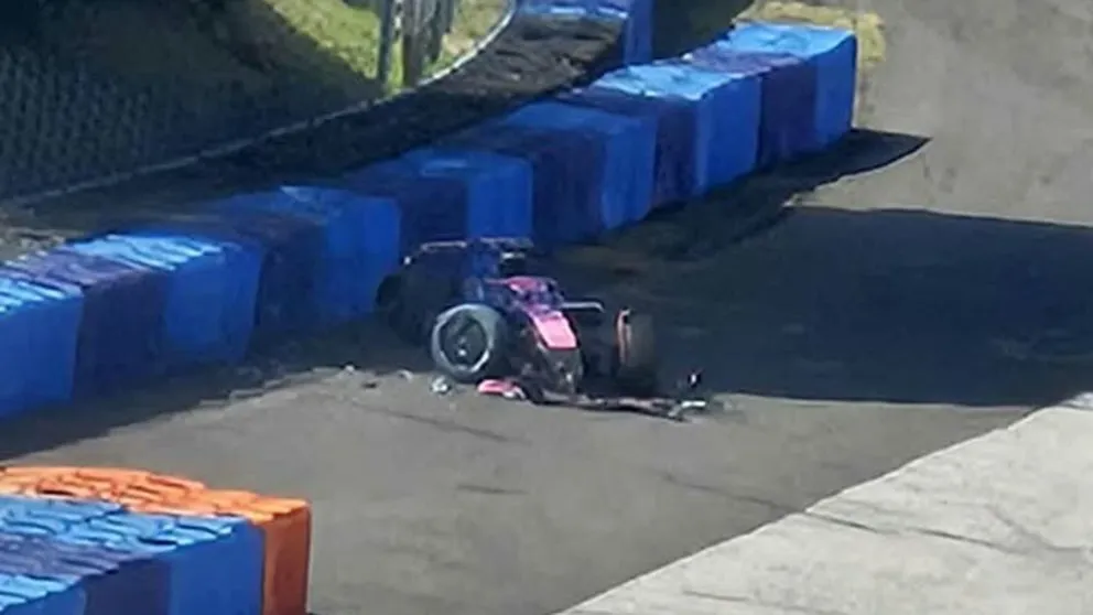 Franco Colapinto sufrió un accidente durante los test de la Fórmula 1 en Hungría 36 Franco Colapinto sufrió un accidente durante los test de la Fórmula 1 en Hungría